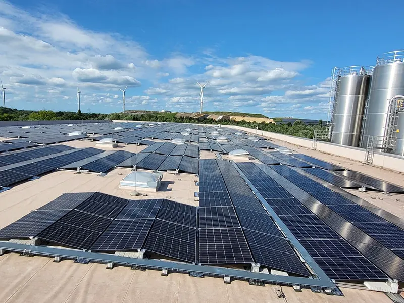 जर्मनी में 300KW बैलास्ट रूफ माउंट सोलर सिस्टम