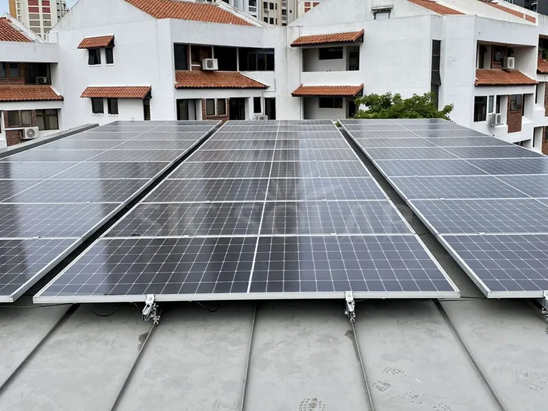सिंगापुर के लिए 30 किलोवाट मेटल रूफ सोलर माउंटिंग सिस्टम
